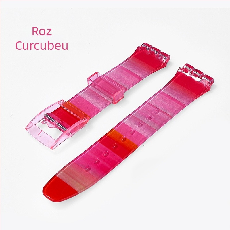 Curea de ceas din silicon compatibil Swatch — impermeabilă, material: silicon, cod produs: Strap, marcă: Qifulong, sezon: Iarna 2023