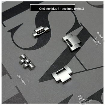 Extensie pentru curea de ceas din oțel inoxidabil — Time Chain Strap, compatibil cu curea Rolex din oțel, lansare vară 2025 (Brand: Time Chain Strap; Material: oțel inoxidabil; Compatibilitate: curea Rolex din oțel; Lansare: Vară 2025)