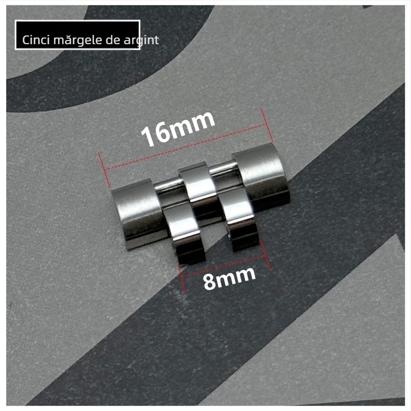 Extensie pentru curea de ceas din oțel inoxidabil — Time Chain Strap, compatibil cu curea Rolex din oțel, lansare vară 2025 (Brand: Time Chain Strap; Material: oțel inoxidabil; Compatibilitate: curea Rolex din oțel; Lansare: Vară 2025)