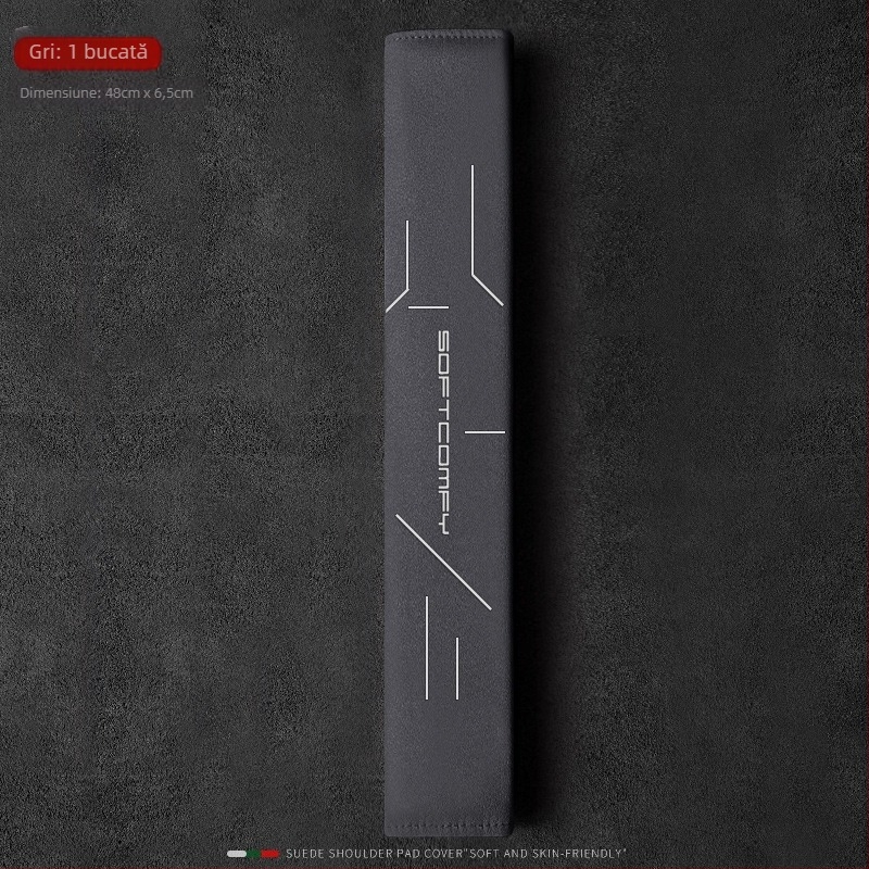Protecție de umăr a centurii de siguranță auto din velur, design extins, universal pentru toate anotimpurile, cu procesare personalizată și imprimare logo; marca Cool Car Jun; greutate 0,2 kg