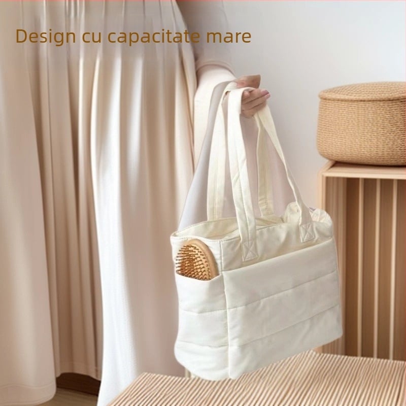 Geantă pentru cosmetice și rucsac portabil — Capacitate mare, compartimente multiple, exterior din nylon, căptușeală din poliester, impermeabil, lavabil, rezistent uzurii