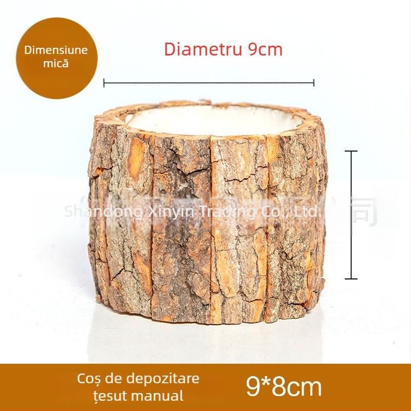 Ghiveci pentru flori și coș rustic din iarbă - țesut din iarbă, manufactură manuală, proces natural, personalizabil