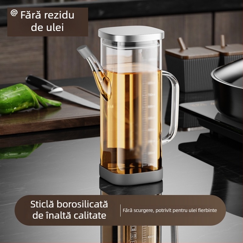 Hyvar recipient sticlă pentru ulei, etanș, bucătărie – sosuri (soia), oțet și ulei