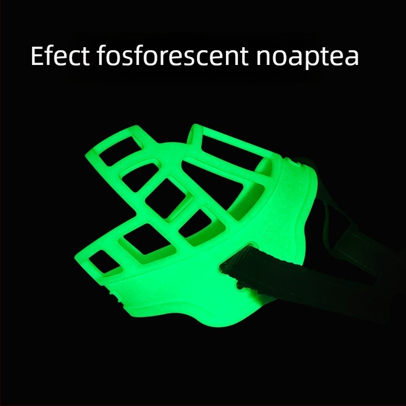 Muzzle din plastic pentru câine, siguranță fosforescentă pentru noapte, reglabil, previne mușcătura, lingerea și hrănirea.