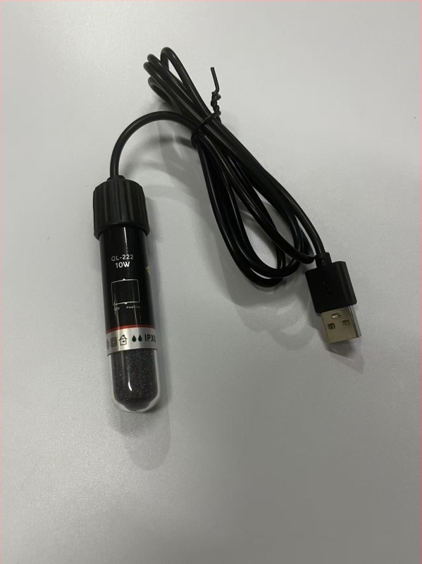 Sârmă de încălzire mini USB pentru acvarii mici, control automat al temperaturii, 10W, sticlă de cuarț, model Ql-222