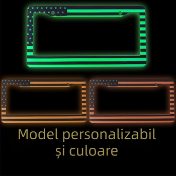 Ramă de plăcuță luminoasă, din plastic, compatibilitate generală, procesare personalizabilă, standard SUA