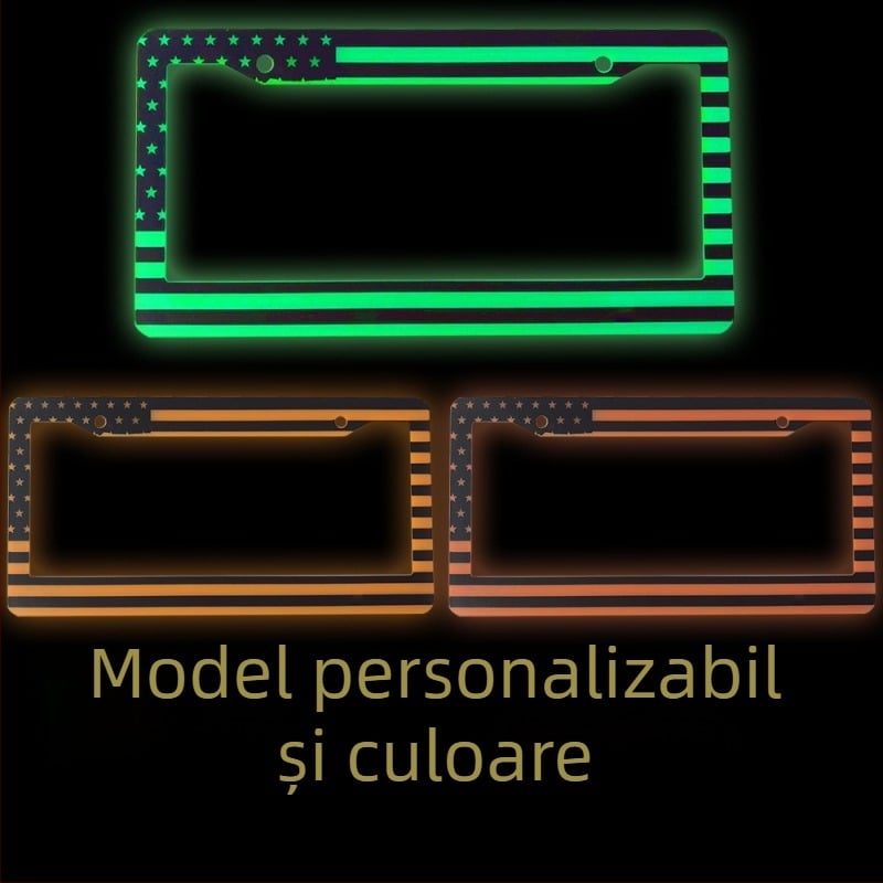 Ramă de plăcuță luminoasă, din plastic, compatibilitate generală, procesare personalizabilă, standard SUA