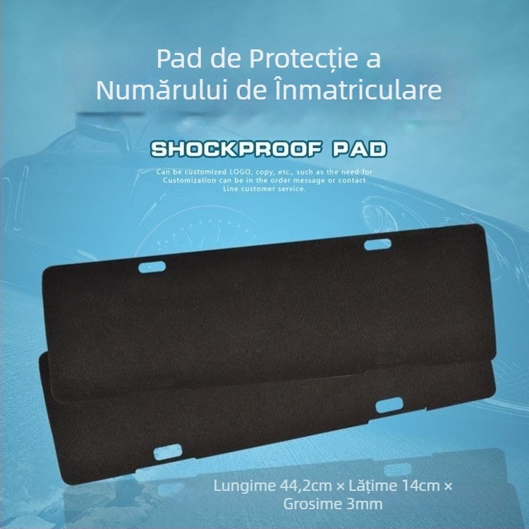 Ramă pentru plăcuța de înmatriculare cu pernă anti-zgomot și spumă amortizantă, din oțel inoxidabil, pentru vehicule standard, Capable Factory
