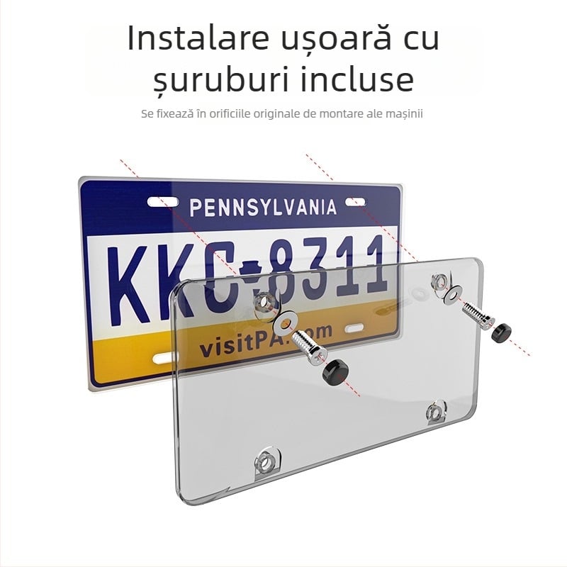 Ramă pentru plăcuța de înmatriculare, universală, din plastic, model 556, număr de piesă 556