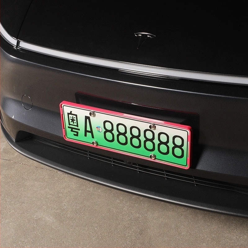 Ramă pentru plăcuța de înmatriculare pentru Tesla Model Y (versiunea nouă) – plastic, compatibil SUV, brand Mingshi
