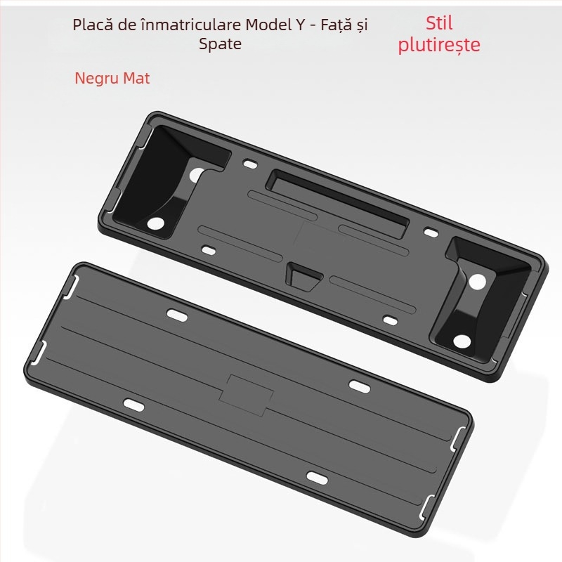 Ramă pentru plăcuța de înmatriculare pentru Tesla Model Y (versiunea nouă) – plastic, compatibil SUV, brand Mingshi