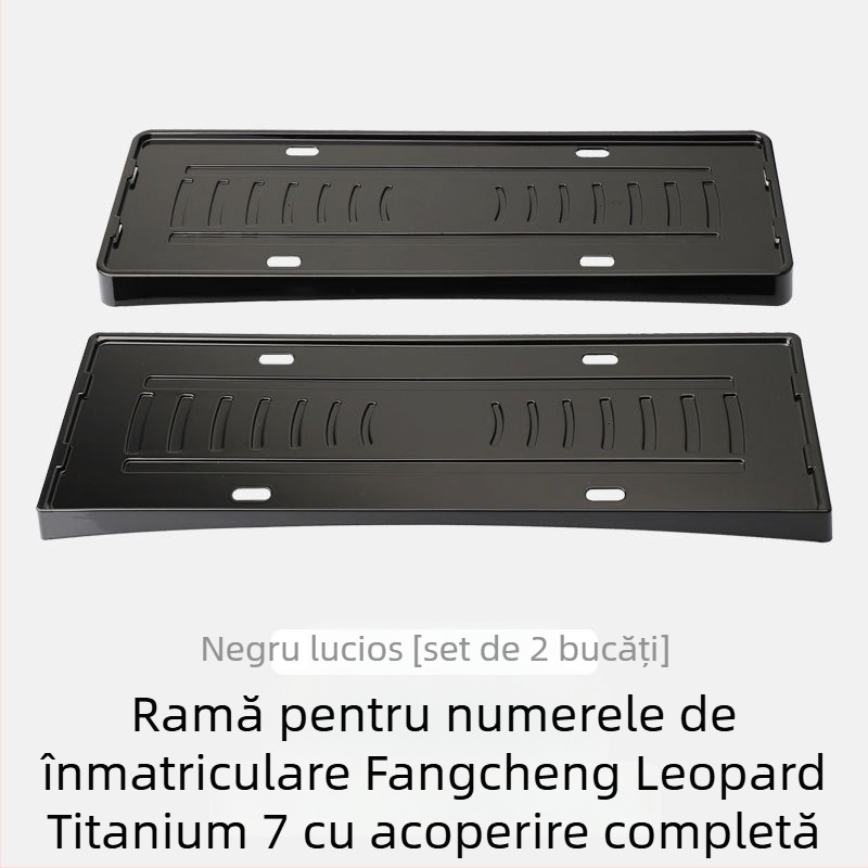 Ramă de plăcuță de înmatriculare pentru Equation Leopard Titanium 7 – Plastic, Compatibil cu noile reglementări de trafic, Protecție a plăcuței de înmatriculare