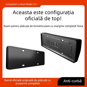 Rama plutitoare pentru numărul de înmatriculare, stil OEM, pentru Tesla Model Y/3 (Versiune nouă) - Plastic, Nr. piesă 00004, Marcă Morning Star