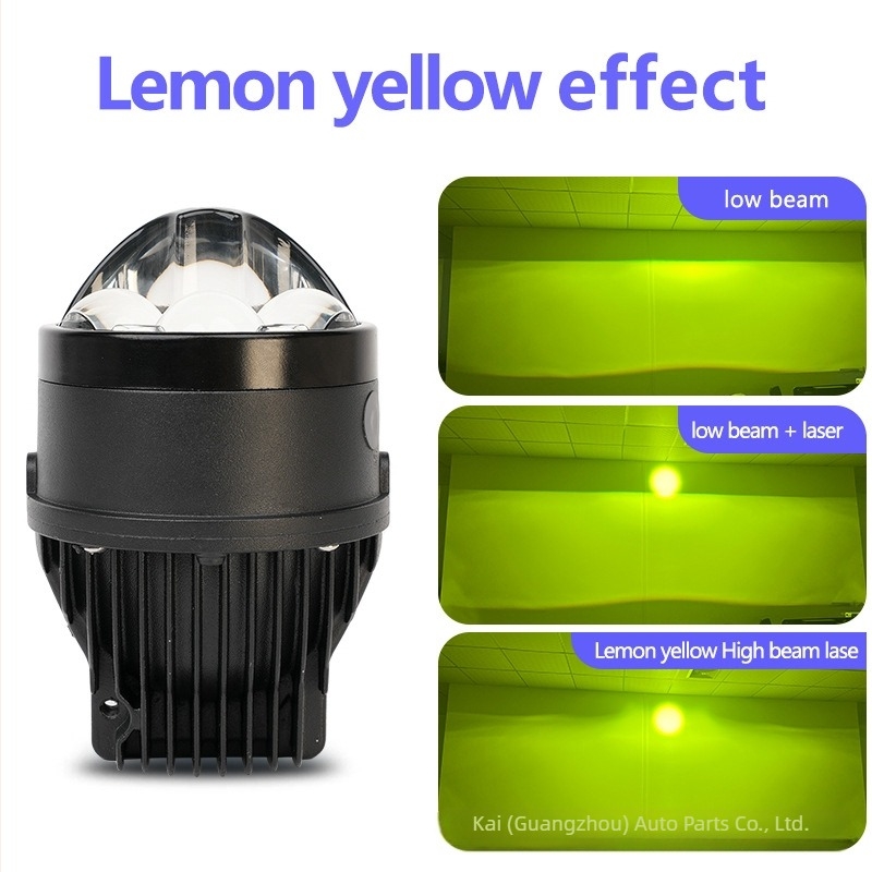 X5 LED de ceață cu trei fascicule, 3 inchi, 65W, impermeabile, lentilă cu laser, fascicul lung și scurt integrat