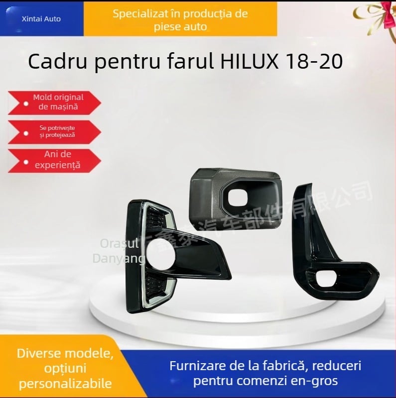 RAMĂ ABS pentru farul de ceață frontal Toyota Hilux 2018-2020 cu semnalizare