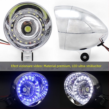 Lampa LED de ceață pentru motocicletă – universală, pentru cruiser și off-road, far auxiliar cu LED