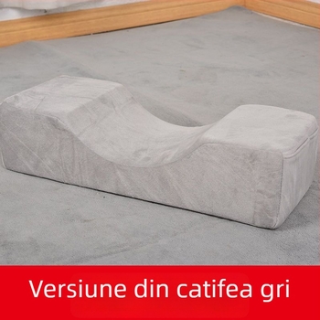 Pernă de gât în formă de U, cu spumă de memorie și husă din velur cristal, design modern minimalist, pentru adulți, potrivită pentru dormit pe o parte