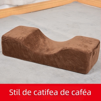 Pernă în formă de U pentru masă de lucru la extensii gene, umplutură din spumă cu memorie, husă din velur cristal, susținere cervicală pentru somn pe o parte, adulți