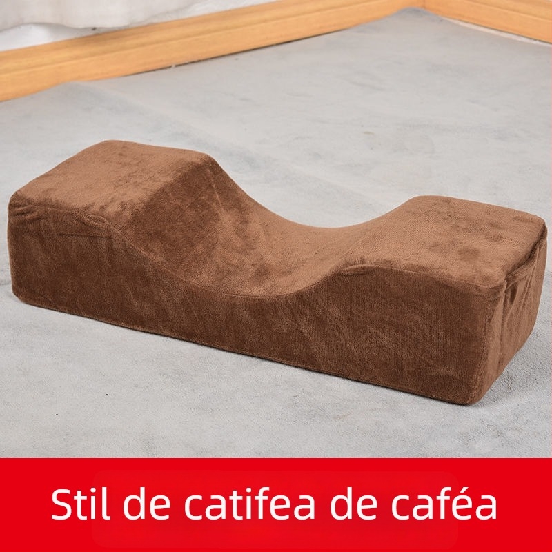 Pernă în formă de U pentru masă de lucru la extensii gene, umplutură din spumă cu memorie, husă din velur cristal, susținere cervicală pentru somn pe o parte, adulți