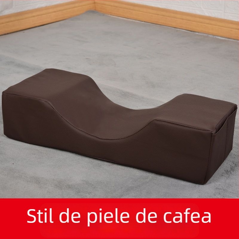 Pernă în formă de U pentru masă de lucru la extensii gene, umplutură din spumă cu memorie, husă din velur cristal, susținere cervicală pentru somn pe o parte, adulți