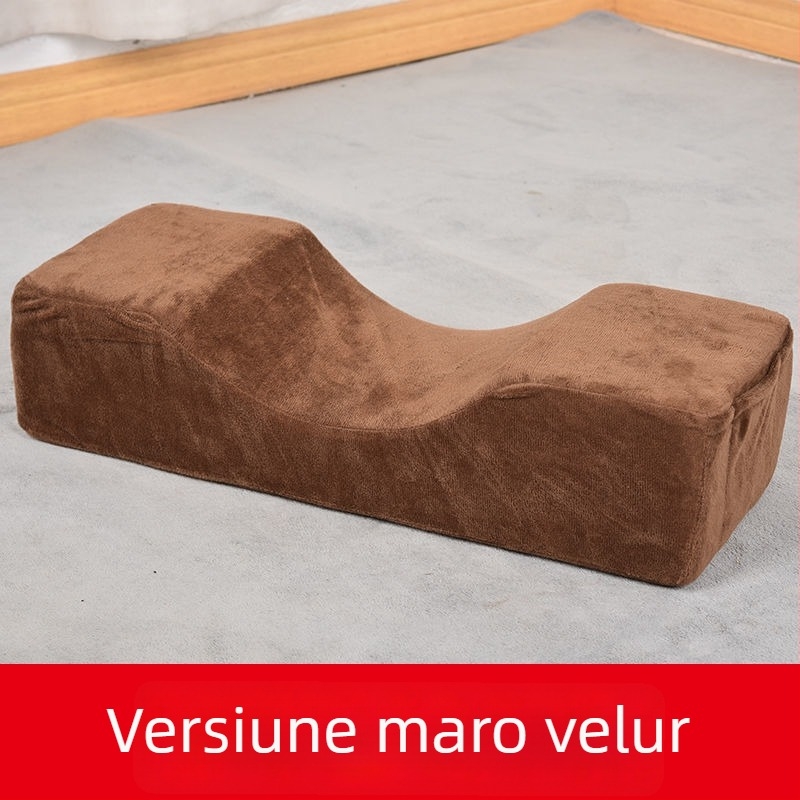 Pernă în formă de U din spumă cu memorie, țesătură velur cristal, pentru adulți, greutate până la 0,5 kg