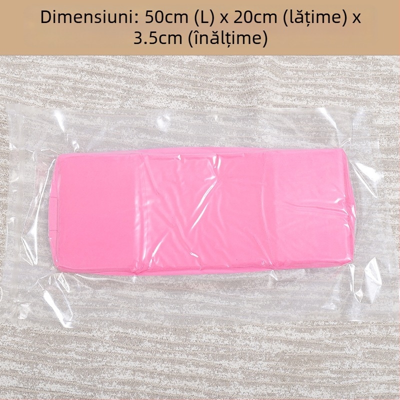 Pernă în formă de U din spumă cu memorie, țesătură velur cristal, pentru adulți, greutate până la 0,5 kg