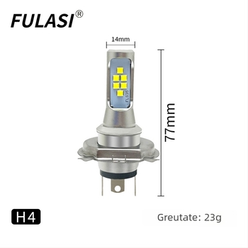 Lumini LED pentru motocicletă, model H6(P15D)/BA20D/H4, 12W, AC/DC 10-60V, 800-1000LM