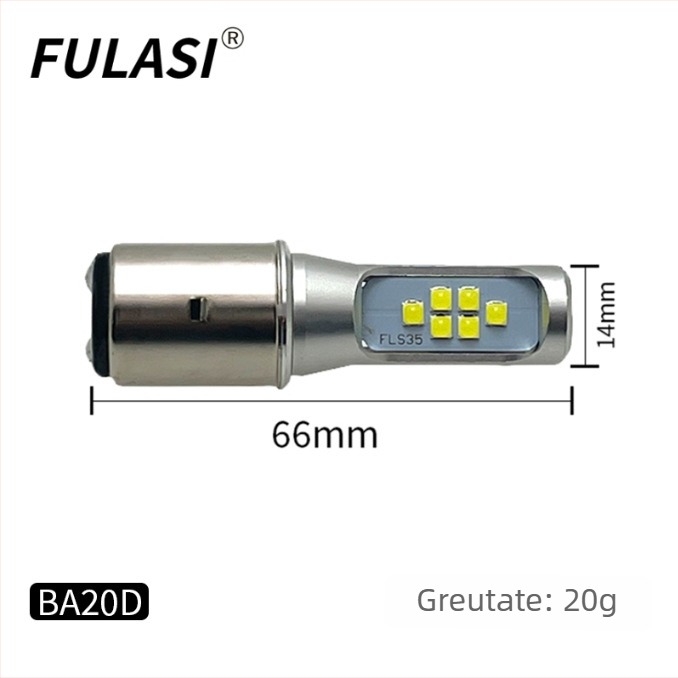 Lumini LED pentru motocicletă, model H6(P15D)/BA20D/H4, 12W, AC/DC 10-60V, 800-1000LM