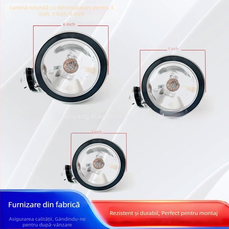 Lumină LED pentru ceață pentru vehicul off-road, model rotund electrogalvanizat 3/5/6 inci, carcasă ABS, brand XK, personalizare disponibilă