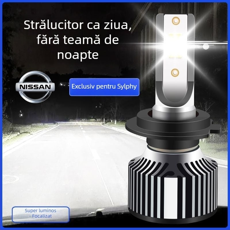 Becuri LED pentru Nissan Sylphy – faruri cu fază lungă și scurtă, lumină albă, 5000 lm