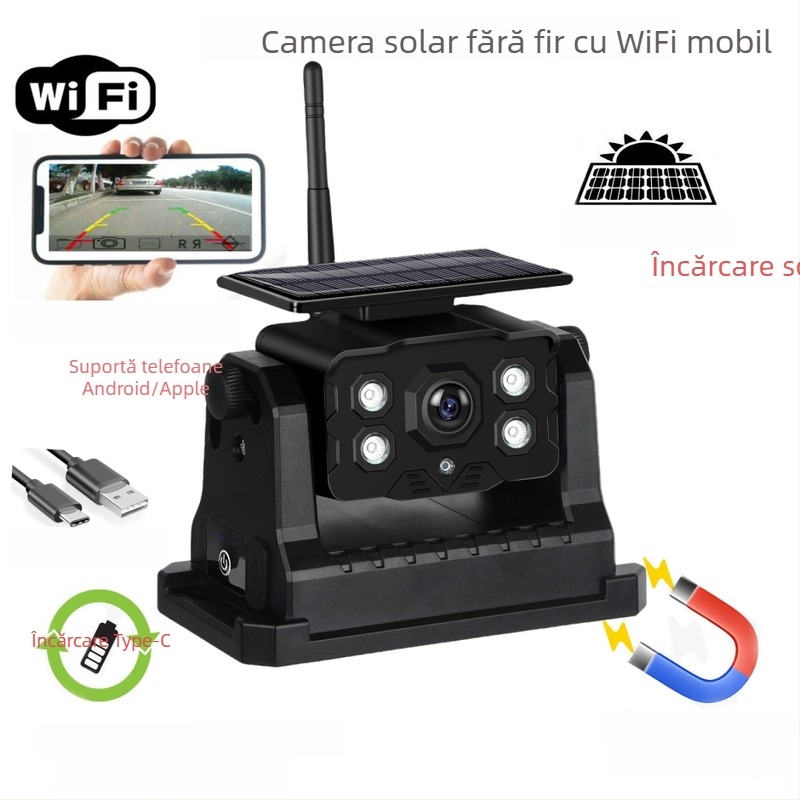 Cameră montată pe vehicul pentru camion, cu vedere frontală și spate, 12-24V, 1024×600 AHD, unghi de vizualizare 135°, carcasă ABS