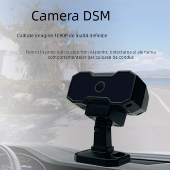 QW-DM01 Cameră de bord pentru camioane și vehicule de inginerie, detectare AI a comportamentului șoferului, 1080P AHD, 12V, unghi reglabil de 46°