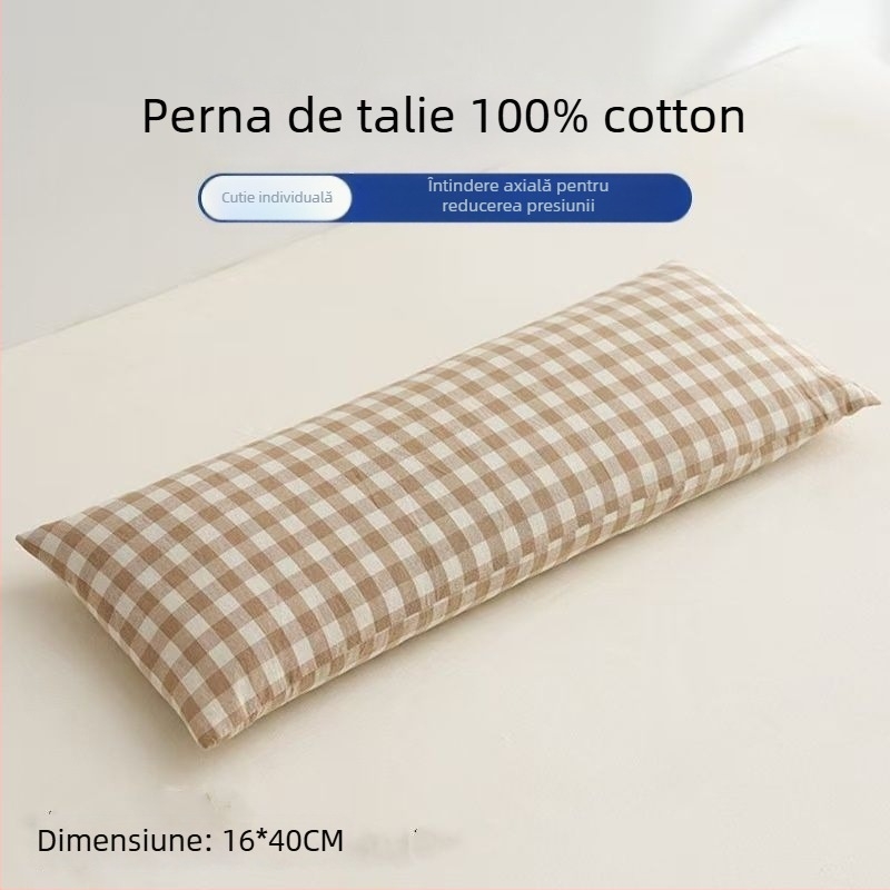 Perne lombare pentru dormit, cu umplere din coji de hrișcă, husă din fibre de viscose, țesătură