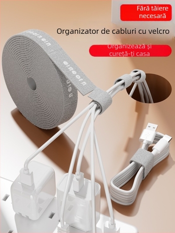 Organizator de cabluri cu Velcro – Universal, suport pentru cabluri de birou (Material: Silk Flower; Stil: Universal; Importat: Nu)