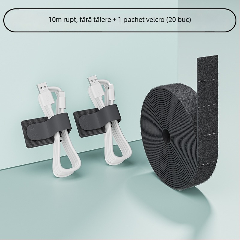 Organizator de cabluri cu Velcro – Universal, suport pentru cabluri de birou (Material: Silk Flower; Stil: Universal; Importat: Nu)