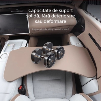 Masă auto pliabilă pentru scaunul din față, pentru pasager/copilot, masă de dining, compatibilă cu seria Avita 07