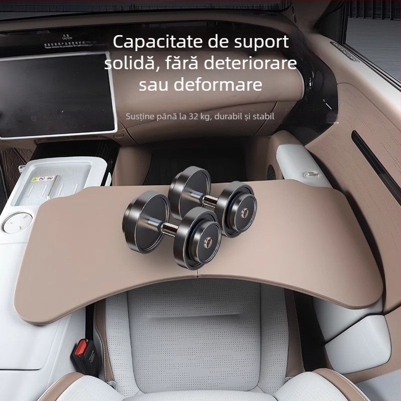 Masă auto pliabilă pentru scaunul din față, pentru pasager/copilot, masă de dining, compatibilă cu seria Avita 07