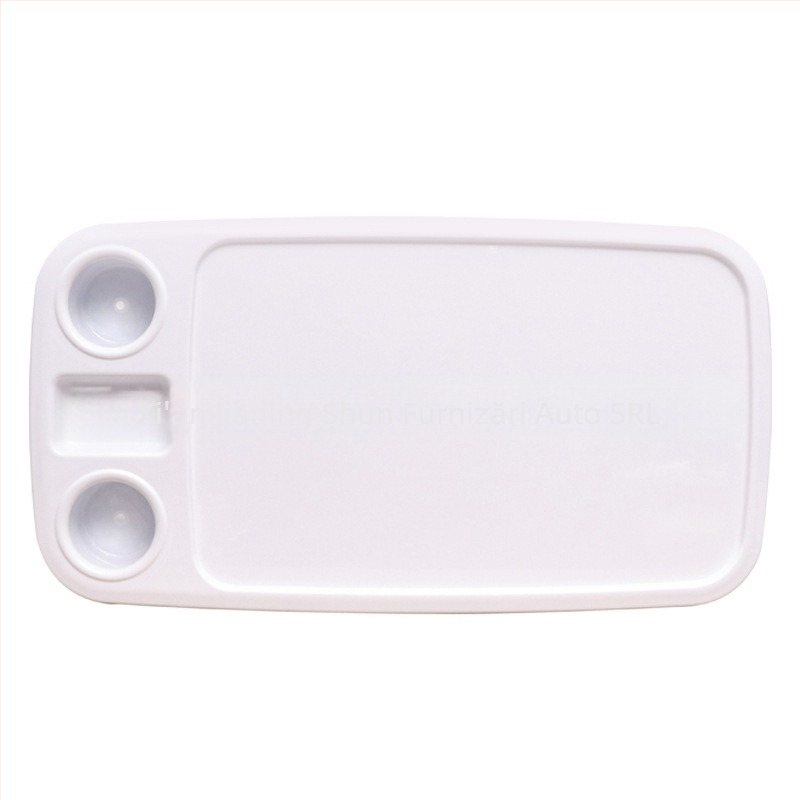 Jia Ningshun Masă RV dreptunghiulară cu ridicare, slot pentru 2 cești, ABS Plastic, detașabilă, instalare tip card