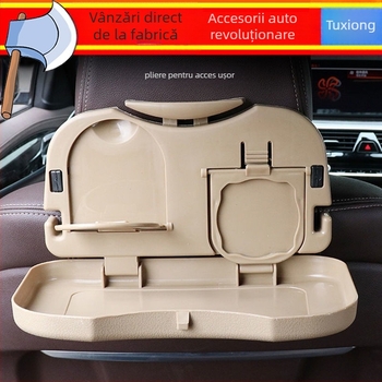 Masă pliabilă pentru spatele scaunului din mașină, din ABS plastic, pliabilă și portabilă, potrivită pentru masă, laptop și studiu
