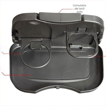 Masă pliabilă pentru spatele scaunului din mașină, din ABS plastic, pliabilă și portabilă, potrivită pentru masă, laptop și studiu