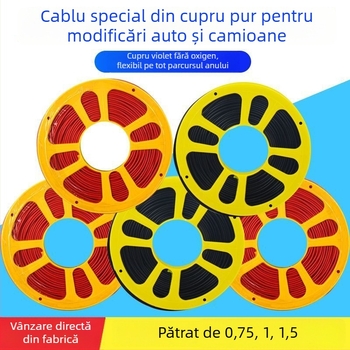 Cablu auto rezistent la temperatură pentru farurile laterale ale camionului – tensiune redusă, miez din cupru pur, standard GB