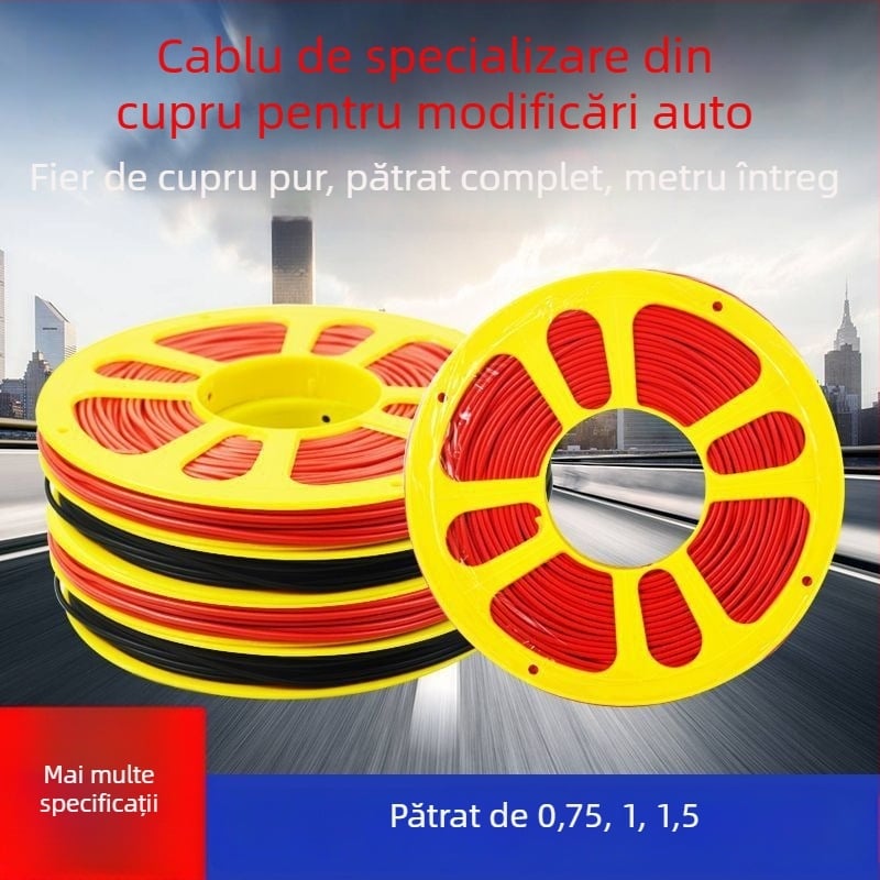 Cablu auto rezistent la temperatură pentru farurile laterale ale camionului – tensiune redusă, miez din cupru pur, standard GB