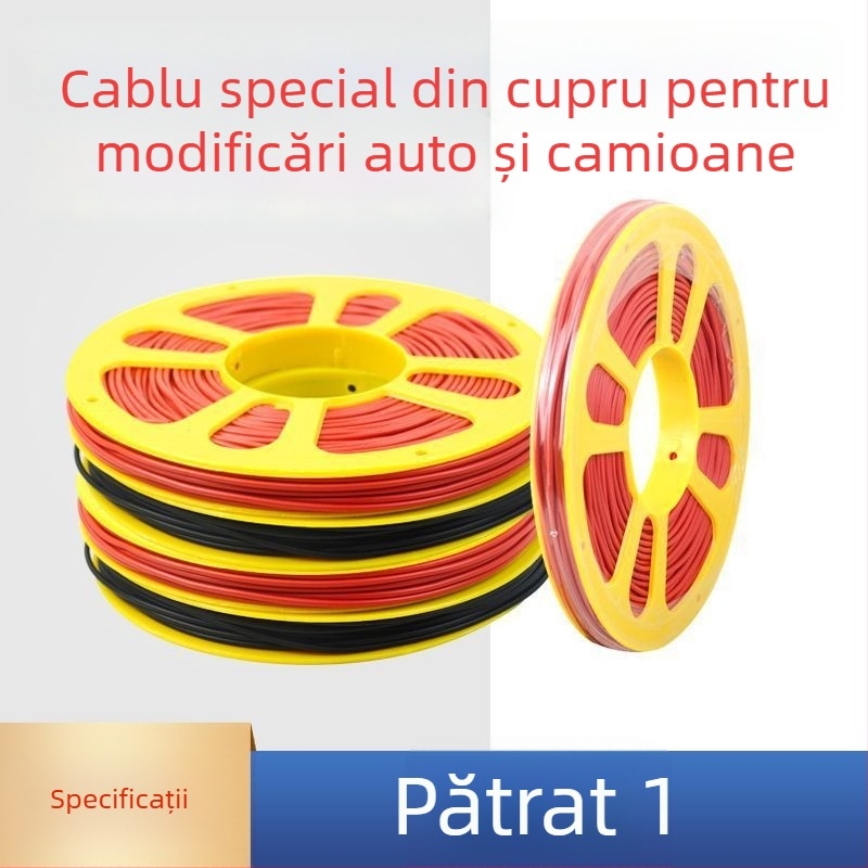 Cablu auto rezistent la temperatură pentru farurile laterale ale camionului – tensiune redusă, miez din cupru pur, standard GB