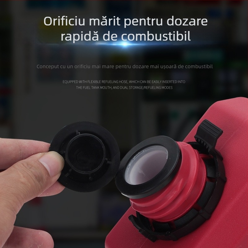 Woogok Rezervor auxiliar de combustibil pentru automobile și motociclete, 7.5 L, Off‑Road, 1.8 galon, plastic, rezervor anti-static de combustibil