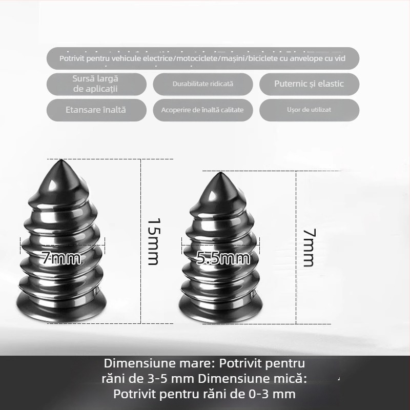 Cuie de reparare anvelope tubeless – unealtă rapidă de reparații pentru mașini și vehicule electrice