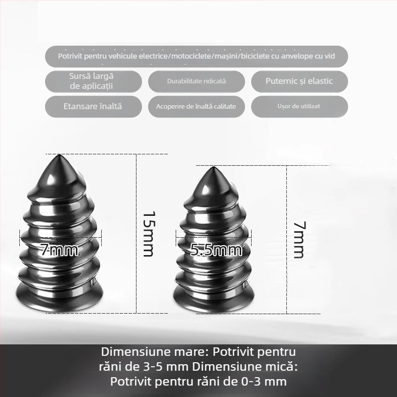 Cuie de reparare anvelope tubeless – unealtă rapidă de reparații pentru mașini și vehicule electrice