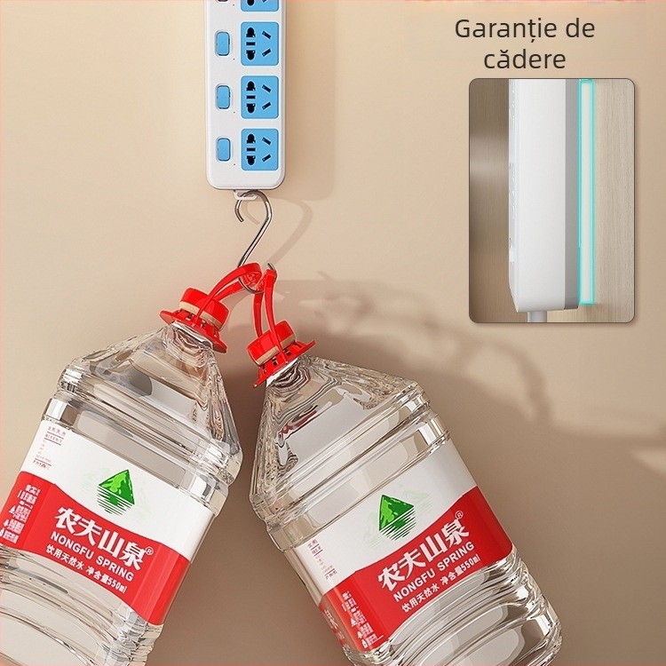 Suport montat pe perete pentru prelungitor, material: mătase, stil universal, organizator de cabluri
