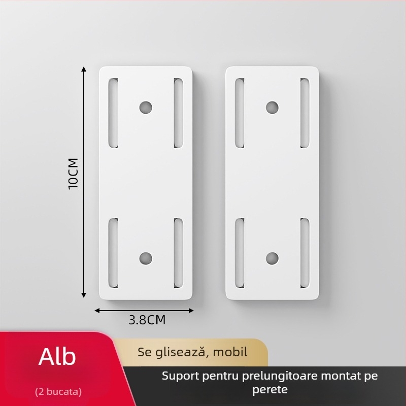 Suport montat pe perete pentru prelungitor, material: mătase, stil universal, organizator de cabluri