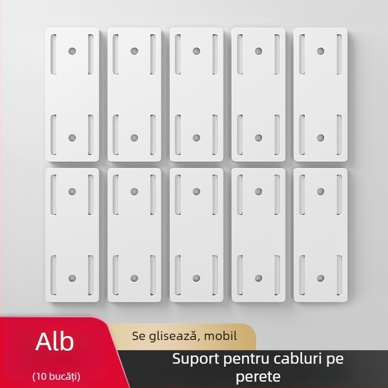 Suport montat pe perete pentru prelungitor, material: mătase, stil universal, organizator de cabluri