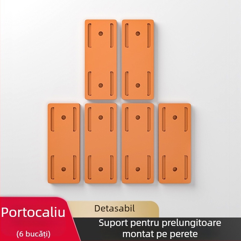 Suport montat pe perete pentru prelungitor, material: mătase, stil universal, organizator de cabluri